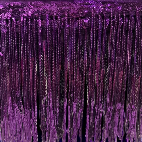 Frędzle taneczne cekinowe PURPLE
